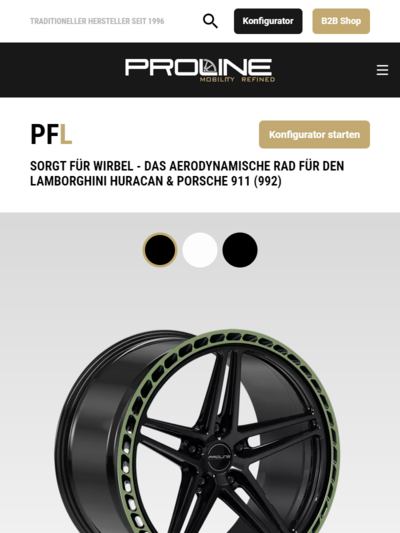 Tablet-Darstellung „ProLine Wheels” von numero2